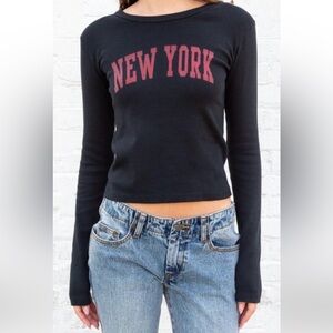 Brandy Melville Tori New York Long Sleeve Tee